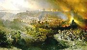 David Roberts The Siege and Destruction of Jerusalem oil painting on canvas